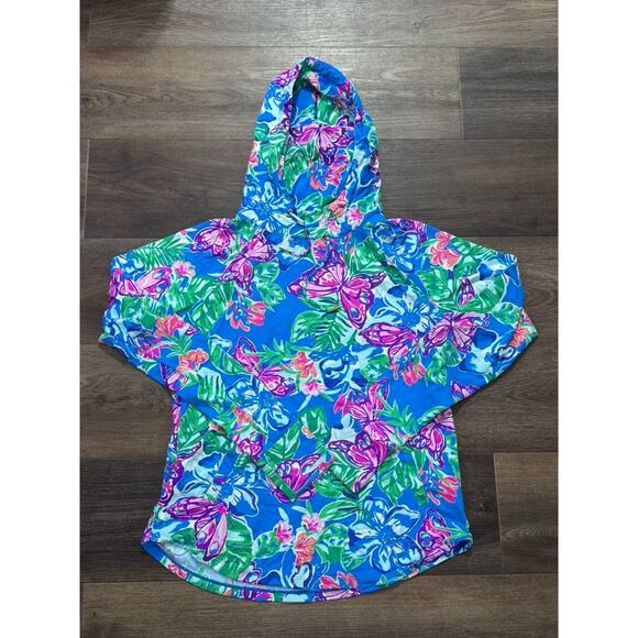 Lilly Pulitzer UPF 50+ ChillyLilly Hooded Pullover w/ Face Cover Size Medium - Picture 2 of 9